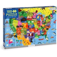 Map of the USA Pussel 100 bitar